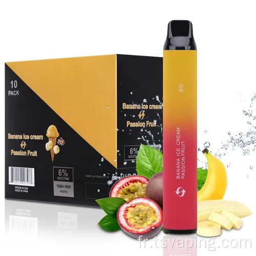 E-cigarette jetable 2000puffs Vape Fruit Flavors 5%